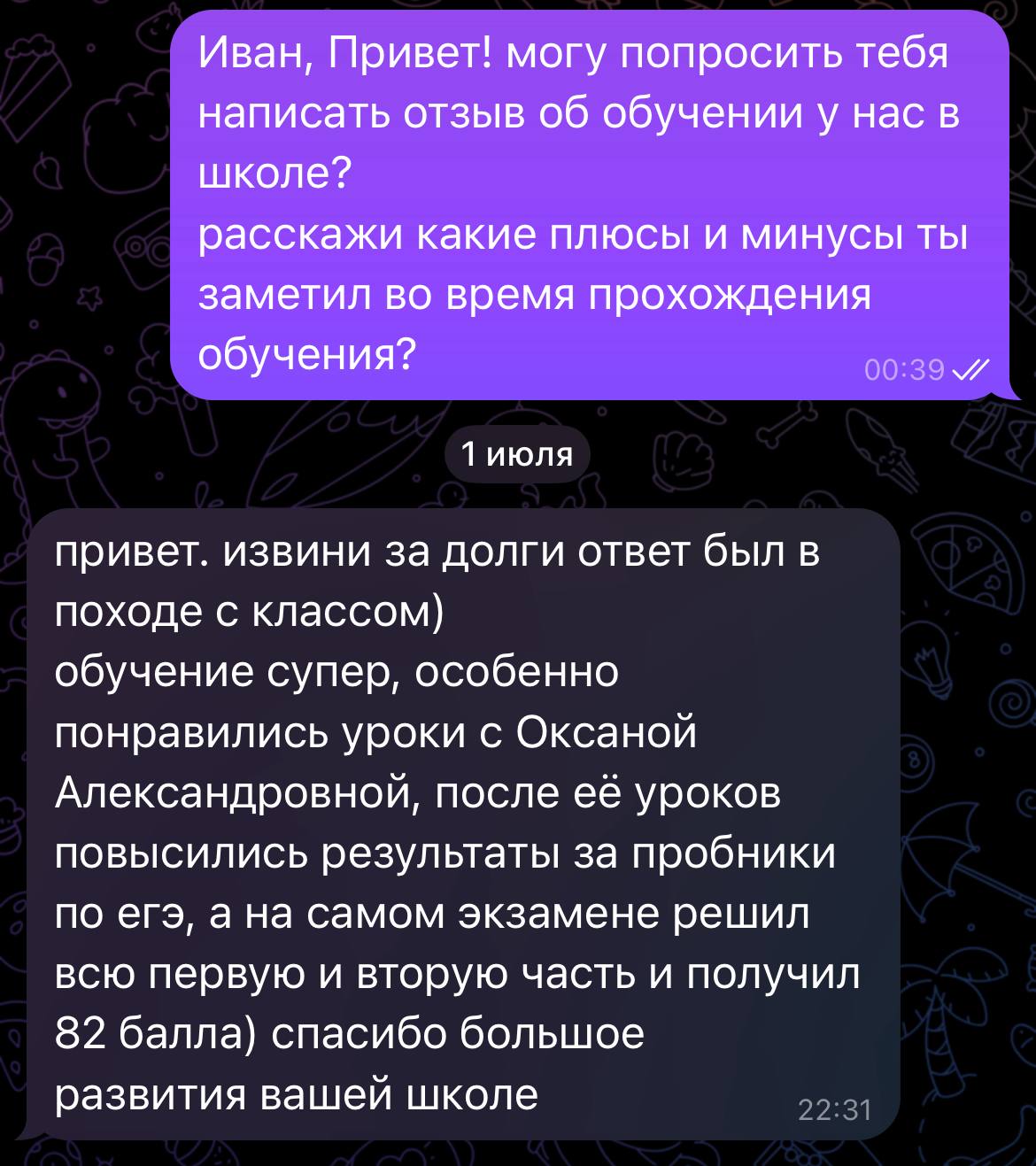 Отзыв Ивана